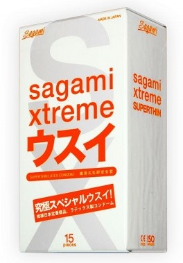 Ультратонкие презервативы Sagami Xtreme SUPERTHIN - 15 шт. - Sagami - купить с доставкой в Смоленске