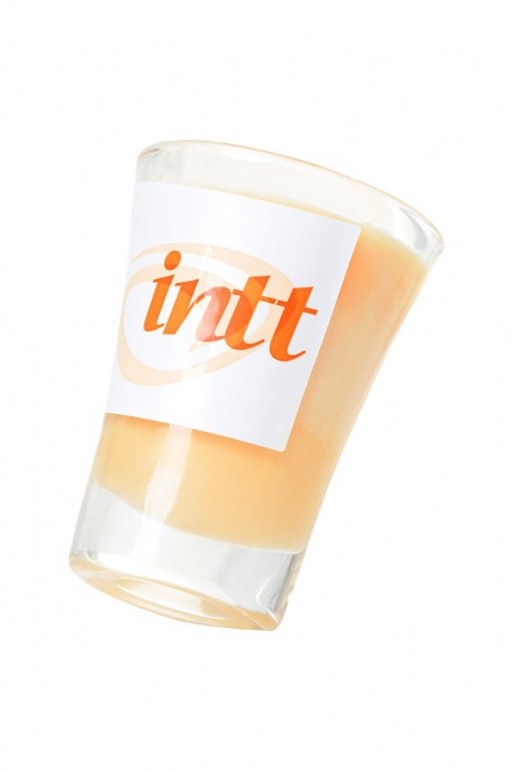 Массажная свеча для поцелуев Peach с ароматом персика - 30 гр. - INTT - купить с доставкой в Смоленске