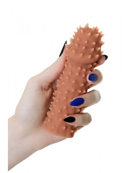 Телесная реалистичная насадка KOKOS Extreme Sleeve 07 с дополнительной стимуляцией - 12,7 см. - KOKOS - в Смоленске купить с доставкой