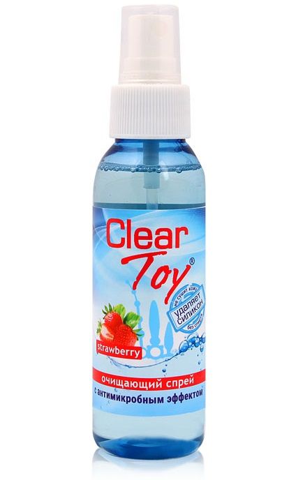Очищающий спрей для игрушек CLEAR TOY Strawberry - 100 мл. - Биоритм - купить с доставкой в Смоленске