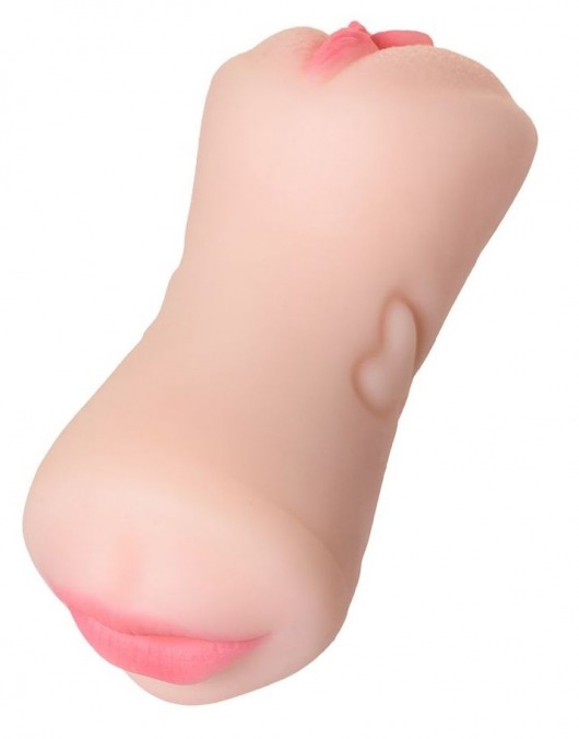 Телесный двусторонний мастурбатор Pretty Mouth - ротик и вагина - ToyFa - в Смоленске купить с доставкой