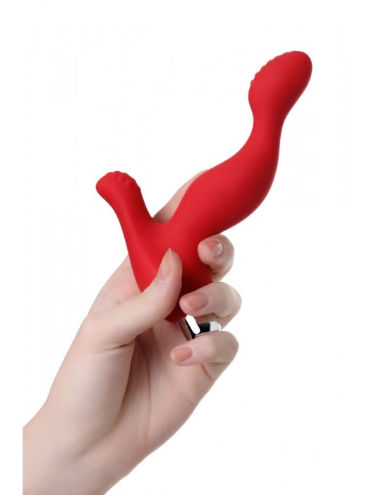 Красный силиконовый вибростимулятор простаты Proman - 12,5 см. - ToyFa - в Смоленске купить с доставкой