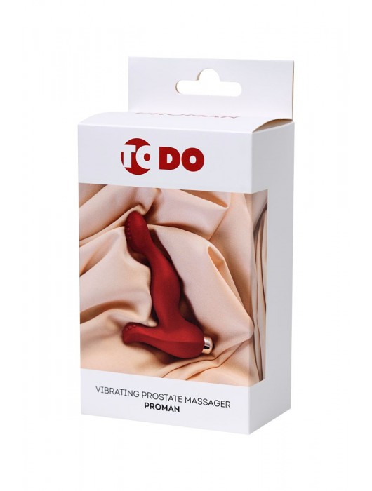 Красный силиконовый вибростимулятор простаты Proman - 12,5 см. - ToyFa - в Смоленске купить с доставкой