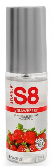 Лубрикант S8 Flavored Lube со вкусом клубники - 50 мл. - Stimul8 - купить с доставкой в Смоленске