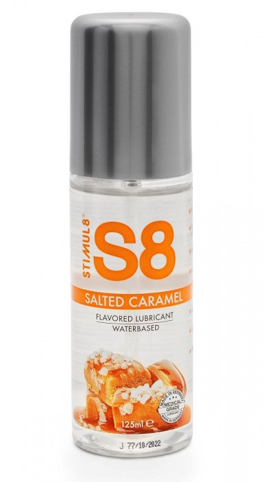 Смазка на водной основе S8 Flavored Lube со вкусом соленой карамели - 125 мл. - Stimul8 - купить с доставкой в Смоленске