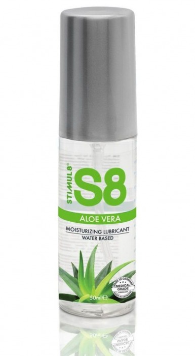 Лубрикант на водной основе S8 Aloe Vera Lube с алоэ вера - 50 мл. - Stimul8 - купить с доставкой в Смоленске