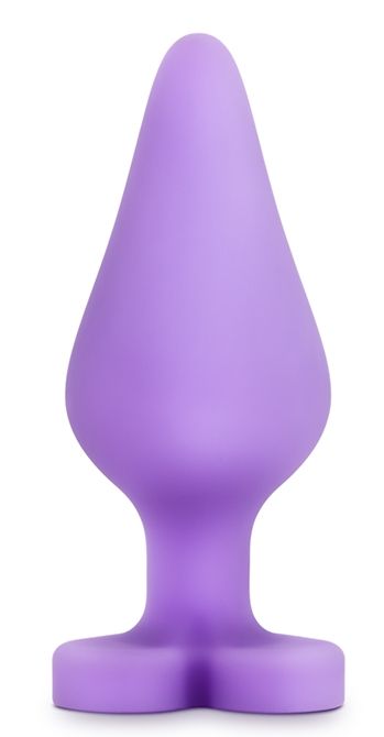 Фиолетовая анальная пробка Naughty Candy Heart Do Me Now - 8,9 см. - Blush Novelties - купить с доставкой в Смоленске