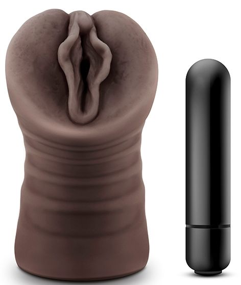 Коричневый мастурбатор-вагина Alexis - Blush Novelties - в Смоленске купить с доставкой