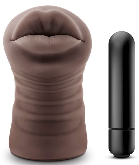 Коричневый мастурбатор-ротик Renee - Blush Novelties - в Смоленске купить с доставкой