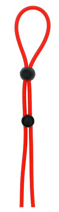 Красное лассо на пенис с двумя бусинами STRETCHY LASSO CAGE - Dream Toys - в Смоленске купить с доставкой