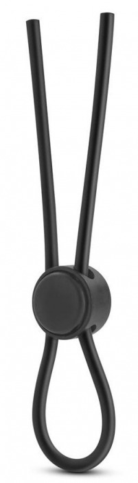 Черное силиконовое лассо на пенис SILICONE LOOP COCK RING - Blush Novelties - в Смоленске купить с доставкой