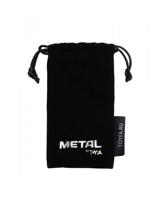 Серебристая конусовидная анальная пробка с фиолетовым кристаллом - 7 см. - ToyFa - купить с доставкой в Смоленске