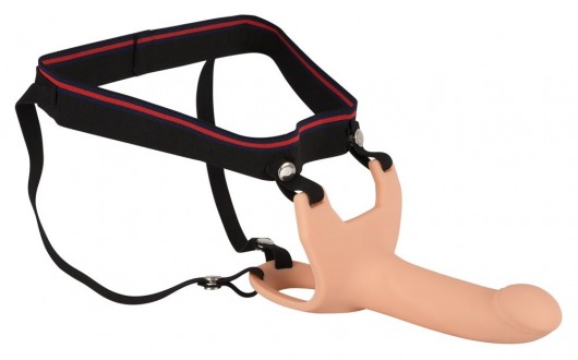 Силиконовый полый страпон на ремнях Silicone Strap-on - 16 см. - Orion - купить с доставкой в Смоленске