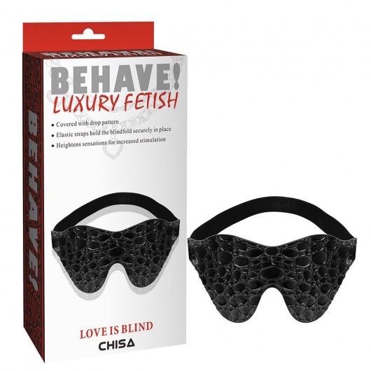 Черная маска на глаза Behave - Chisa - купить с доставкой в Смоленске