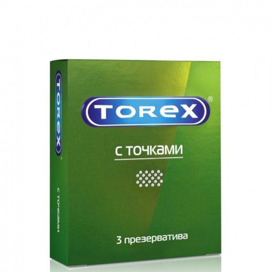 Текстурированные презервативы Torex  С точками  - 3 шт. - Torex - купить с доставкой в Смоленске