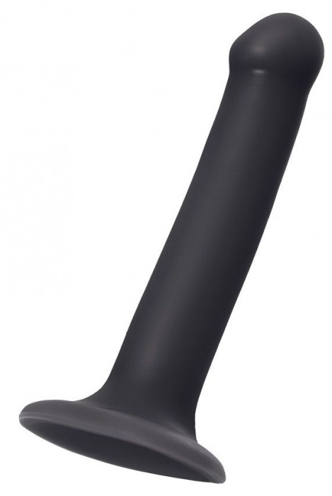 Черный фаллос на присоске Silicone Bendable Dildo M - 18 см. - Strap-on-me - купить с доставкой в Смоленске