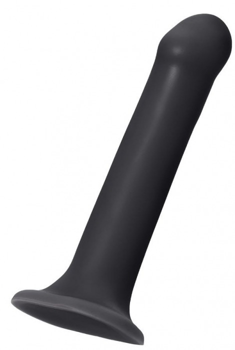 Черный фаллос на присоске Silicone Bendable Dildo XL - 20 см. - Strap-on-me - купить с доставкой в Смоленске