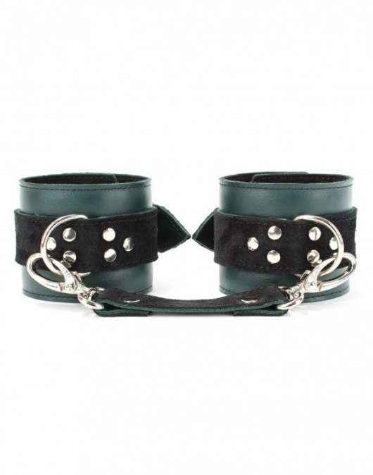 Изумрудные наручники Ladys Arsenal на карабинах - БДСМ Арсенал - купить с доставкой в Смоленске