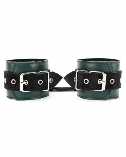 Изумрудные наручники Ladys Arsenal на карабинах - БДСМ Арсенал - купить с доставкой в Смоленске