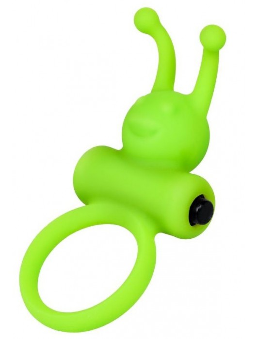 Зеленое эрекционное виброкольцо на пенис Cock Ring - A-toys - в Смоленске купить с доставкой
