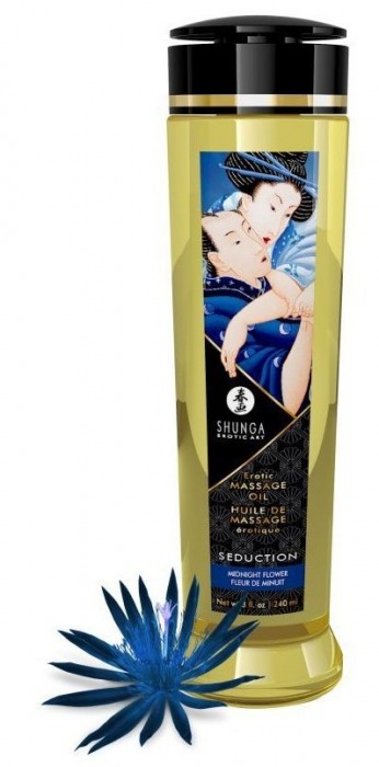 Массажное масло с ароматом ночных цветов Seduction - 240 мл. - Shunga - купить с доставкой в Смоленске