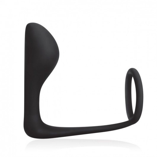 Стимулятор простаты с фиксацией эрекционным кольцом Prostate Gear - BlueLine - в Смоленске купить с доставкой