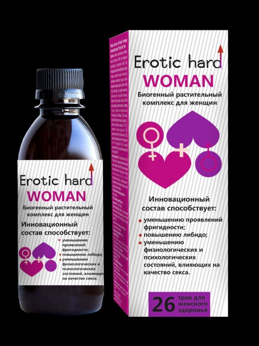 Женский биогенный концентрат для повышения либидо Erotic hard Woman - 250 мл. - Erotic Hard - купить с доставкой в Смоленске