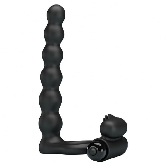 Черная насадка для двойной стимуляции Hercules Penis Sheath III - 15,3 см. - Baile - купить с доставкой в Смоленске