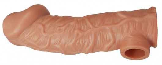 Телесная насадка на фаллос с фиксацией мошонки EXTREME SLEEVE - 15,6 см. - KOKOS - в Смоленске купить с доставкой