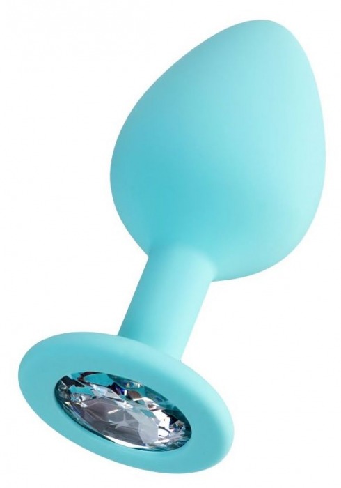 Мятная анальная втулка Brilliant с прозрачным кристаллом - 8 см. - ToyFa - купить с доставкой в Смоленске