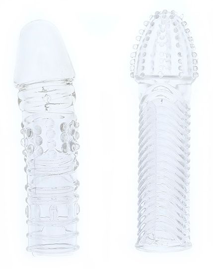 Комплект из 2 прозрачных насадок на пенис PENIS EXTENDER PACK - Dream Toys - в Смоленске купить с доставкой