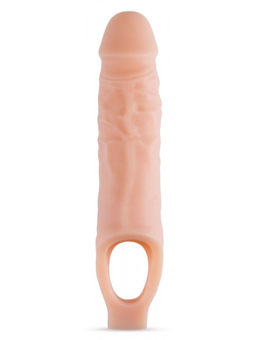 Телесный реалистичный фаллоудлинитель 9 Inch Silicone Cock Sheath Penis Extender - 22,86 см. - Blush Novelties - в Смоленске купить с доставкой