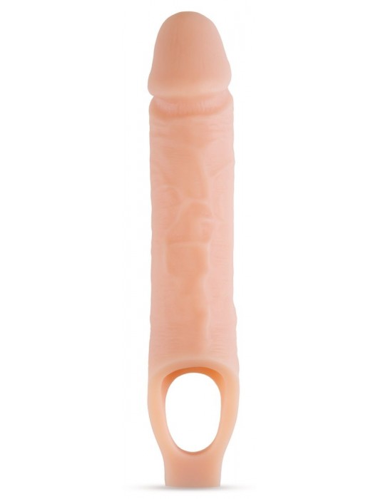 Телесный реалистичный фаллоудлинитель 10 Inch Silicone Cock Sheath Penis Extender - 25,4 см. - Blush Novelties - в Смоленске купить с доставкой