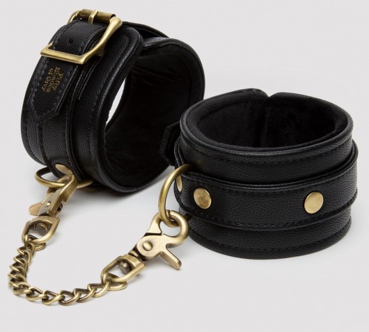 Черные оковы на ноги Bound to You Faux Leather Ankle Cuffs - Fifty Shades of Grey - купить с доставкой в Смоленске