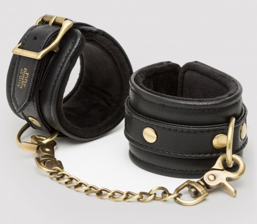 Черные наручники Bound to You Faux Leather Wrist Cuffs - Fifty Shades of Grey - купить с доставкой в Смоленске