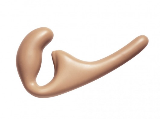 Бежевый безремневой страпон Seduction - 20,5 см. - Lola Games - купить с доставкой в Смоленске