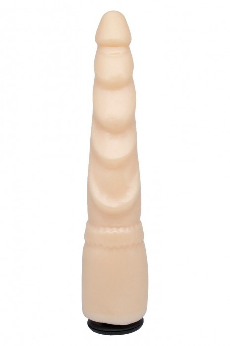 Телесная реалистичная насадка-елочка - 20,5 см. - LOVETOY (А-Полимер) - купить с доставкой в Смоленске