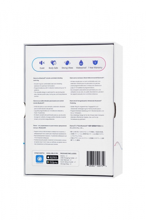 Черное эрекционное кольцо Lovense Diamo - Lovense - в Смоленске купить с доставкой