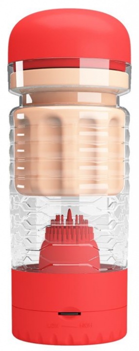 Вибромастурбатор-вагина Emily в красной колбе - Baile - в Смоленске купить с доставкой