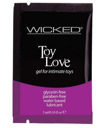 Лубрикант на водной основе для использования с игрушками WICKED Toy Love - 3 мл. - Wicked - купить с доставкой в Смоленске