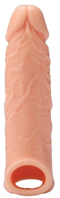 Телесная насадка EXTENDER WITH BALL STRAP 6.5 - 17 см. - Dream Toys - в Смоленске купить с доставкой