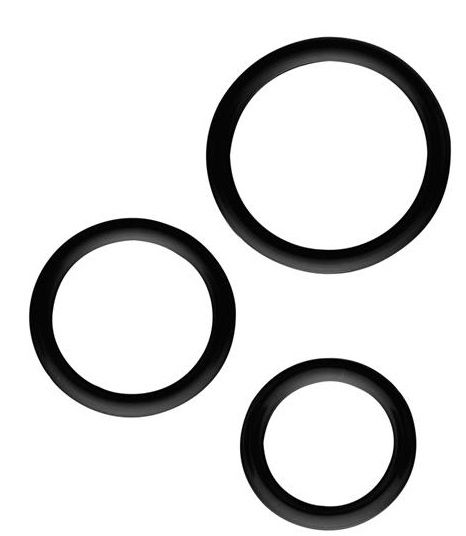 Набор из 3 эрекционных колец SILICONE COCKRINGS - Dream Toys - в Смоленске купить с доставкой