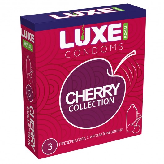 Презервативы с ароматом вишни LUXE Royal Cherry Collection - 3 шт. - Luxe - купить с доставкой в Смоленске