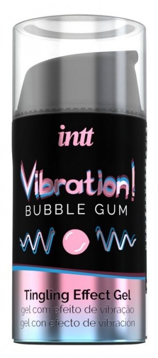 Жидкий интимный гель с эффектом вибрации Vibration! Bubble Gum - 15 мл. - INTT - купить с доставкой в Смоленске