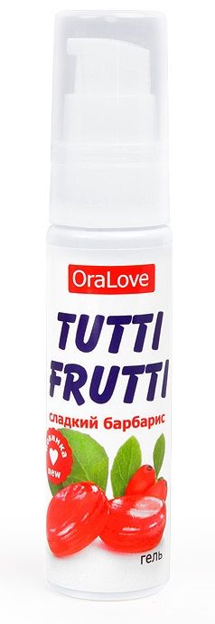 Гель-смазка Tutti-frutti со вкусом барбариса - 30 гр. - Биоритм - купить с доставкой в Смоленске