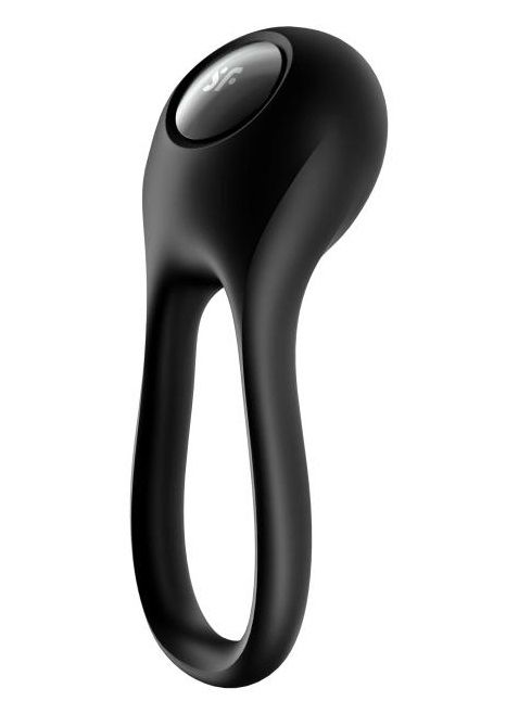 Черное эрекционное виброкольцо Majestic Duo - Satisfyer - в Смоленске купить с доставкой