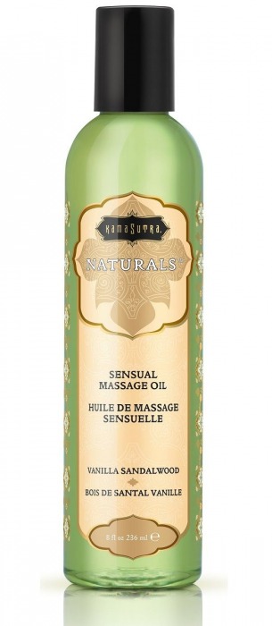 Массажное масло Naturals Vanilla Sandalwood с ароматом ванили и сандала - 236 мл. - Kama Sutra - купить с доставкой в Смоленске