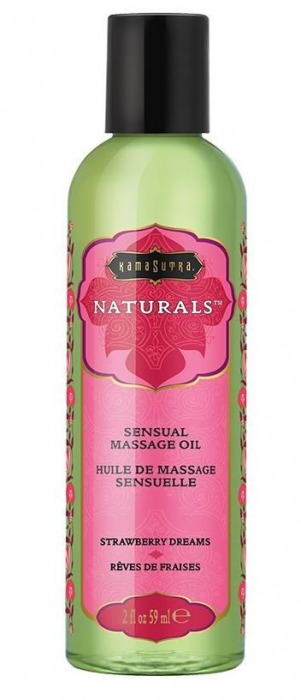 Массажное масло Naturals Strawberry Dreams с ароматом клубники - 59 мл. - Kama Sutra - купить с доставкой в Смоленске