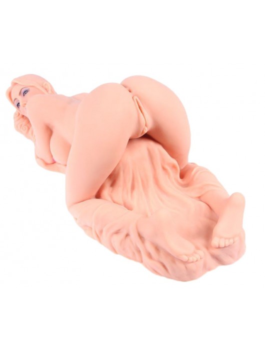 Телесный вибромастурбатор Valentina Auto с двумя любовными отверстиями - KOKOS - в Смоленске купить с доставкой