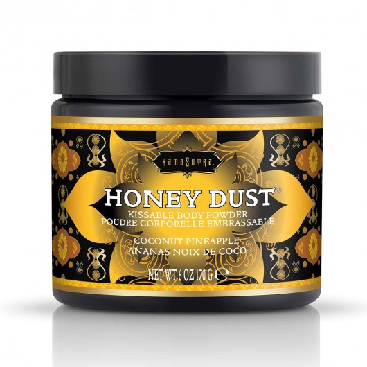 Пудра для тела Honey Dust Body Powder с ароматом кокоса и ананаса - 170 гр. - Kama Sutra - купить с доставкой в Смоленске